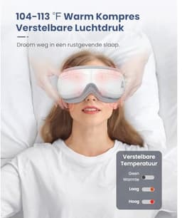 Bob and Brad EyeOasis 2 Eye Massager with Heat Function, Compression and Music, Foldable Rechargeable Eye Massager, Eye Therapy to Relieve Eye Pain, Improve Dry Eyes and Sleep — thumbnail 3
