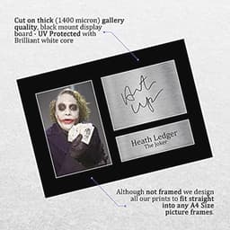 Heath Ledger Handtekening A4 Print - Joker Batman Decoratie — thumbnail 3