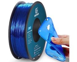 TPU Filament 1,75 mm voor 3D-printers - Translucent Blauw, 1 kg