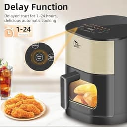 Grote heteluchtfriteuse 5,5 liter met led-touchscreen, 2000 W — thumbnail 6