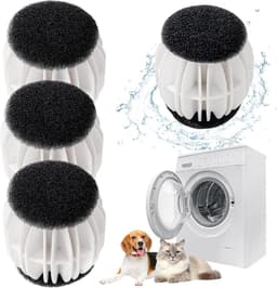 Wasballen - Wasmachine Huisdierhaarverwijderaar - 4-pack - Wasmachine pluisballen - Voorkomt dat kleding in de knoop raakt - Geschikt voor huisdierhaar zoals katten en honden - Herbruikbaar - Gebruikt om huisdierhaar uit kleding te verwijderen — thumbnail 1