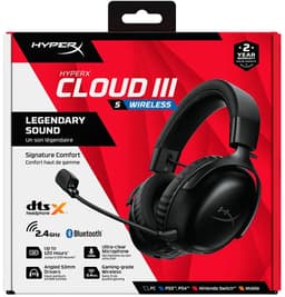 HyperX Cloud III S Wireless - Gaming Headset - Draadloos - Bluetooth & 2.4GHz - Spatial Audio - 120uur Batterij - PC/PS5/Switch2/Mobiel/Steamdeck - Zwart — thumbnail 13