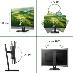 Philips 242B1G - Full HD IPS Monitor - USB-hub - 24 inch - Ergonomische Verstelopties — thumbnail 9