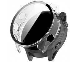 Screenprotector case - geschikt voor Garmin Forerunnr 570 - 47mm - full cover hoesje - gehard glas - 47 mm - volledige bescherming - transparant