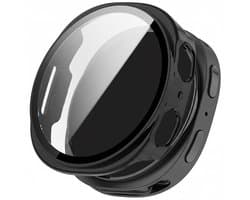 Screenprotector case - geschikt voor Samsung Galaxy Watch 8 - 44mm - full cover hoesje - gehard glas - 44 mm - volledige bescherming - zwart