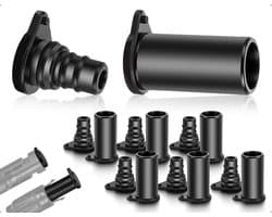 6 Pairs Solar Cables - Dustproof Waterproof Caps - Silicone Mc4 Plug - PVC Plug - Solar Panel Connection Caps voor Thuis - Fabriek - Buiten (Zwart)