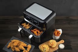 900W Hot Air Fryer 9L met LED Touch Screen en 11 functies | Dubbele friteuse — thumbnail 7