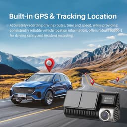 Dashcam 4K met Nachtzicht en GPS, 64GB SD Inclusief, 3,16" IPS Scherm, Continu Opnemen, Parkeerstand 24U — thumbnail 4