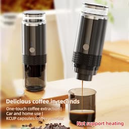 Draagbare elektrische espressomachine, bediening met één knop, met indicatielampje, draadloos, oplaadbaar, geschikt geschikt voor chocoladetheecapsules, gemalen koffie en theepoeder, perfect geschikt voor gebruik thuis, in de auto of onderweg. — thumbnail 5