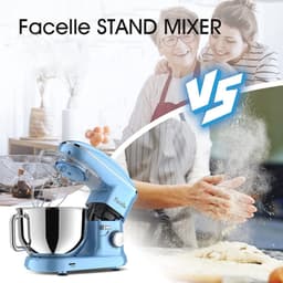 Multifunctionele Kneedmachine 1500 W - RVS Kom 6,2 L met Garde en Spatbescherming — thumbnail 2