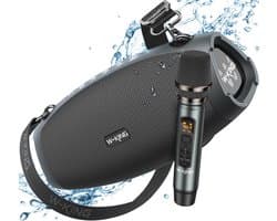 Draagbare Bluetooth Luidspreker met Draadloze Microfoon en Diepe Bassen voor Buiten