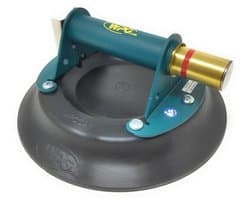 Handstofzuiger met flexibele zuigplaat voor vlakke en gebogen oppervlakken