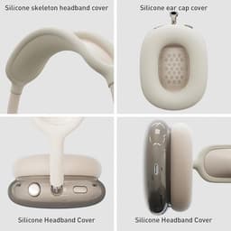 Siliconen hoes voor AirPods Max - Transparante TPU Oorschelpen Hoes en Hoofdband Cover - Bescherming voor AirPods Max — thumbnail 2
