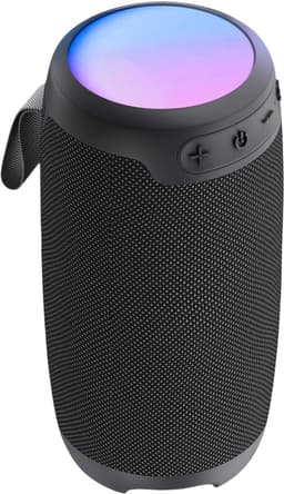 Akashi, Draagbare 10W Bluetooth-luidspreker 10 uur autonomie en veelkleurige LED, Zwart — thumbnail 1