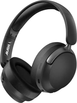 Akashi, Draadloze Bluetooth Headset Ingebouwde microfoon Batterijlevensduur van 25 uur Opvouwbaar, Zwart — thumbnail 1