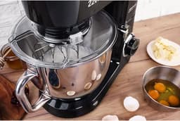 Professionele bakmixer met weegschaal en planetair systeem - 6,5L roestvrij staal, 6 snelheden, ideaal voor deeg en beslag — thumbnail 3