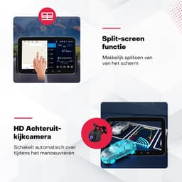 Boscer 1Din Autoradio Universeel - Android 15 - 4+64GB - Apple Carplay & Android Auto (Draadloos) - 7 Inch IPS HD Touchscreen - Navigatiesysteem - Bluetooth, USB & MP5 - GPS - WIFI - Achteruitrijcamera & Microfoon — thumbnail 5