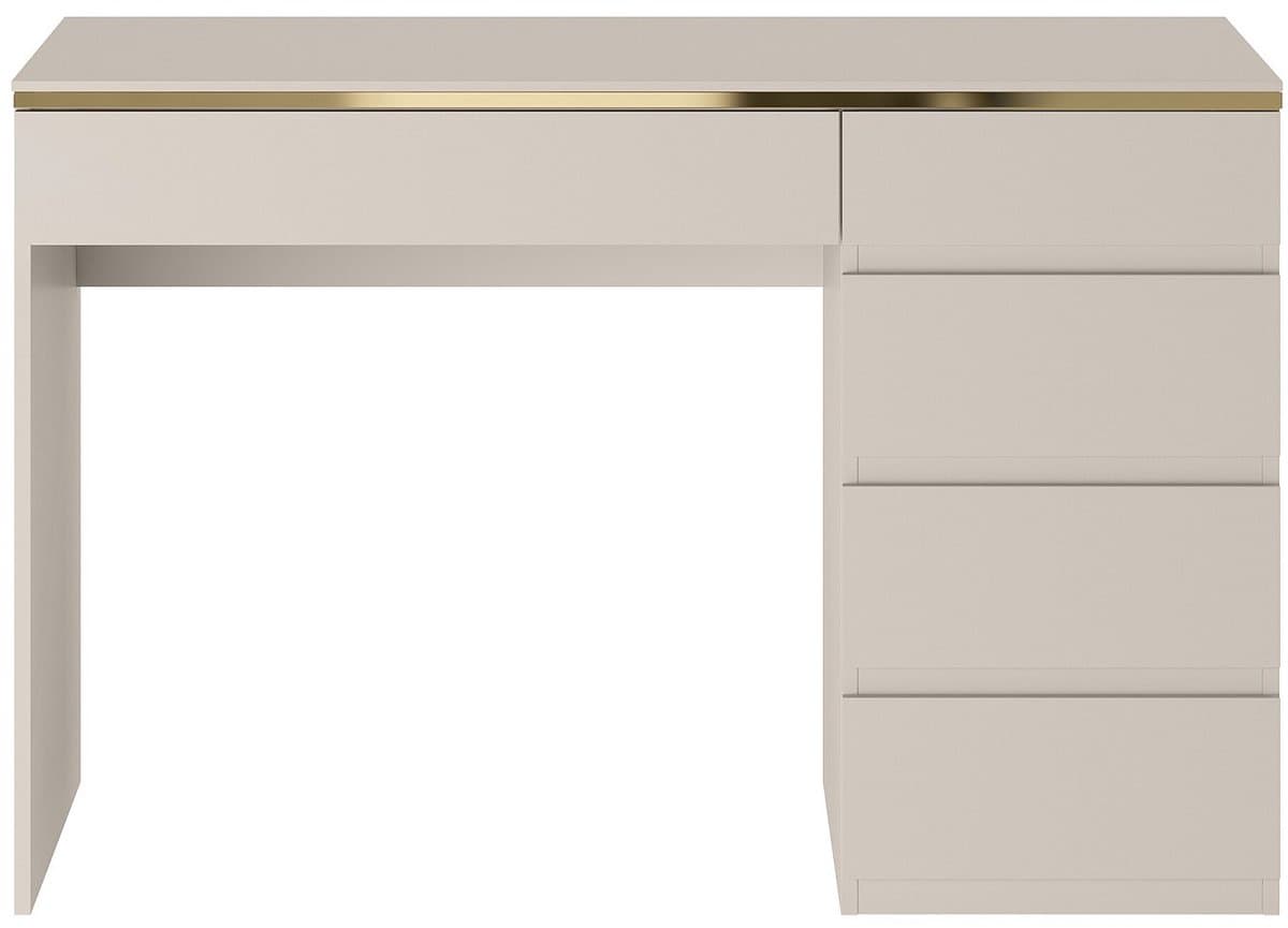 Vente-unique Bureau - 5 lades - Beige en goudkleurig - VUKIA van Pascal Morabito — afbeelding 1