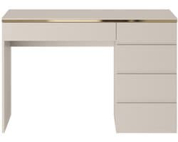 Vente-unique Bureau - 5 lades - Beige en goudkleurig - VUKIA van Pascal Morabito