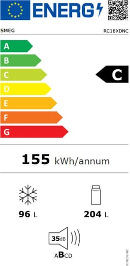 SMEG RC18XDNC – Koel-Vriescombinatie – 300L – No Frost – Energieklasse C – RVS — thumbnail 2