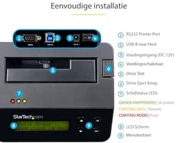 Standalone HDD/SSD Eraser met USB 3.0 - 9 Veiliginspanningsmodi en LCD-display — thumbnail 4