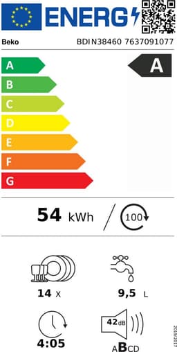 Beko bPRO 500 BDIN38460 Volledig ingebouwd 14 couverts — thumbnail 2