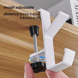 Verstelbare Hoofdtelefoon Stand met Klem - 2in1 Bureau Accessoire voor Gamers — thumbnail 3