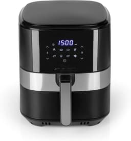 RVV® Airfryer xl - Airfryer xxl - Heteluchtfriteuse - 6,2 Liter - 8 programma's - roestvrij staal/zwart - 30cm x 39cm x 34cm — thumbnail 1