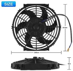 Universele Auto Koelventilator 10 Inch 12V 80W – Elektrische Ventilator voor Auto en Vrachtwagen — thumbnail 4