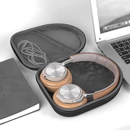 Allecta - Draagtas voor hoofdtelefoon, compatibel met hoofdtelefoonmodellen, vervangende beschermende harde reistas met accessoire-opslag (zwart) — thumbnail 3