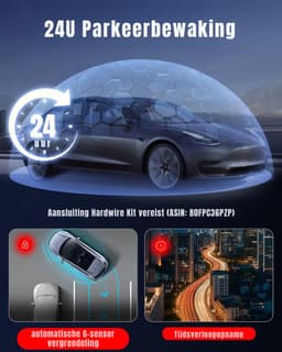 AMA® Dashcam Voor en Achter - Dashcamera - Parkeermonitor - Nachtzicht - met 64GB geheugenkaart — thumbnail 2
