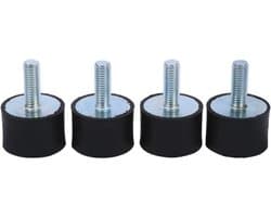 4x Anti-Vibratie Rubber Silentblock M8 Schokdemper met Bout voor Airco en Machine Trillingen