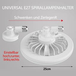 Plafondventilator met Verlichting en Afstandsbediening - Stijlvolle Ventilatorlamp — thumbnail 5