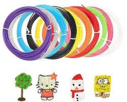 PLA 3D Pen Filament Navulset - 50 Meter in 10 Kleuren (1.75mm) - Geurvrij en Hoogwaardig