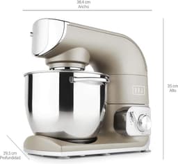 Krachtige Keukenmachine met 5.5L RVS Kom en 1200W Motor - Ideaal voor Kneden en Mixen — thumbnail 3