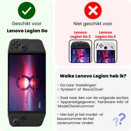 Screenprotector - Geschikt voor Lenovo Legion Go Screenprotector Bescherm Glas - Tempered Glass Geschikt voor Lenovo Legion Go Screen Protector — thumbnail 2