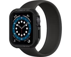 Spigen Rugged Armor Hoesje Geschikt voor Apple Watch 4/5/6/7/8/SE - 44/45mm - Zwart
