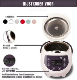 Zyrex® Multicooker - Multicookers - Grijs - 32cm x 23cm x 22cm — thumbnail 8