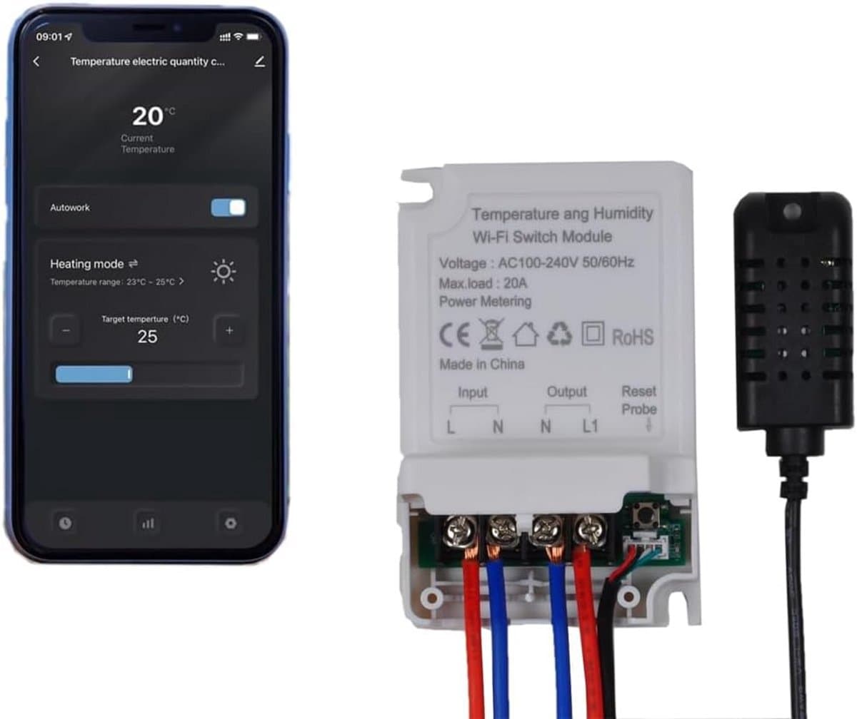 Draadloze Wifi Temperatuurregelaar met App voor Thuiskokers en Kassen — afbeelding 1