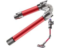 Telescopische buis, inklapbare steel Geschikt voor snelsluiting, compatibel Geschikt voor Dyson V7, V8, V10, V11 en V15 stofzuigers Geschikt voor het reinigen onder meubels, tafels en bedden (rood)