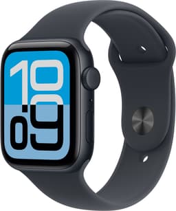 Apple Watch SE 3 GPS + Cellular 44mm aluminium zwart en sportband zwart (middernacht) - maat M/L — thumbnail 1