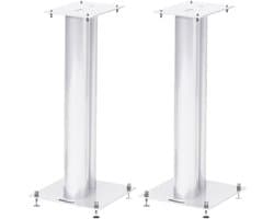 Set van 2 Luidspreker Standen Wit 60 cm Hoog - Stevige Universele Speaker Statieven