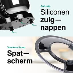 Aura® Mixer met mengkom - Mixer - Mixer met mengkom keukenmachine -Zwart - 39 cm x 34 cm x 22 cm — thumbnail 5