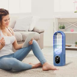 Draagbare airconditionerventilator, luchtverdamperkoeler, USB-airconditionerventilator, mini-airconditionerkoeler (blauw) — thumbnail 4