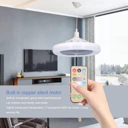 Plafondventilator met Licht - Bladloze Ventilator - Ruimte Verkoeling - Stille Koperen Motor - 26cm Diameter — thumbnail 5