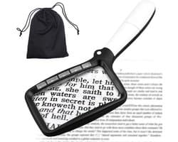 Opvouwbaar Vergrootglas met Licht voor Lezen, 3x Vergroting en Instelbare Helderheid