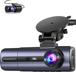 Dashcam 3-kanaals 1080P voor en binnen met auto — thumbnail 1