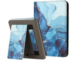 Beschermhoes voor Kindle Paperwhite (5e/6e/7e Gen) – PU Stand, Auto Wake/Sleep, Blauw Marmer
