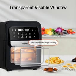 Airfryer – Air Fryer Oven – Heteluchtoven – Friteuse – Conventieoven – 7L Capaciteit – Touchscreen Presets — thumbnail 4