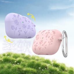 Allecto - Beschermhoes Airpods Pro 3 - Schattige cartoon-TPU siliconen hoes - Roze - Sleutelhaak - Mannen Vrouwen - Compatibel Airpods Pro 3 - Roze Model 2025 — thumbnail 5